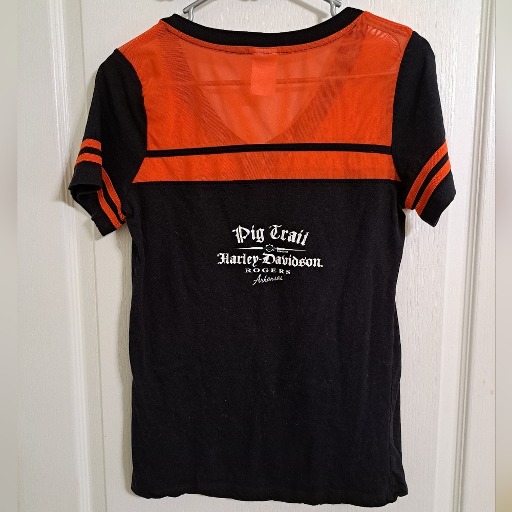 Harley Davidson Mesh Yoke T-shirt Size Large - Picture 2 of 6